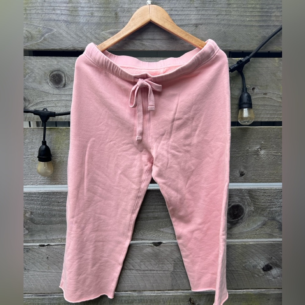 Frank & Eileen $198 Catherine Triple Fleece Sweat Pants Soft Pink Resort Coastal